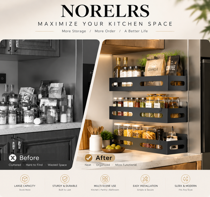 NORELRS Multi-Use Storage Shelves - Perfect Storage for Every Space  Maximize Your Vertical Space with Large Capacity and Sturdy Design  Sleek, Modern, and Versatile Organization for Any Room